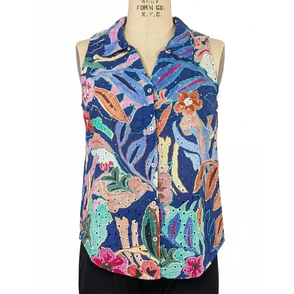 NEW FDJ camo floral top in pop camo floral